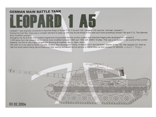 2004 Takom Основной боевой танк Leopard 1 A5/C2 (2 в 1), 1:35