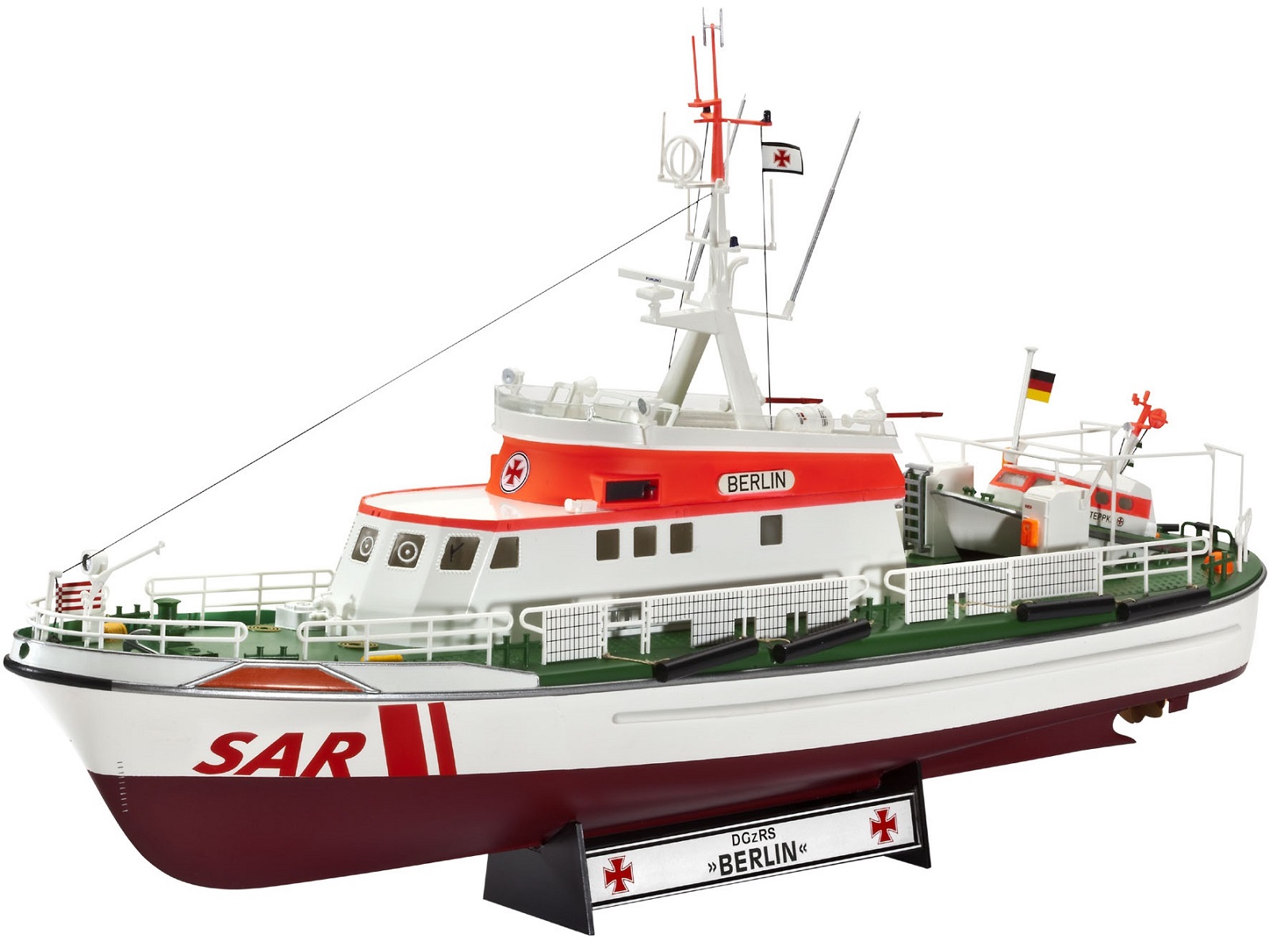 Сборная модель Revell search & Rescue Vessel Berlin (05211) 1:72. "Катер DGZRS Berlin с вертолетом Sea King". Revell 05211. Модель катера Arkona. Сборные модели лодки