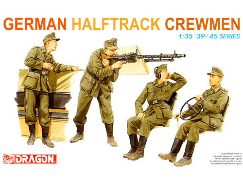 6193 Dragon Экипаж немецкого полугусеничного бронетранспортёра (4 фигуры) (1:35)