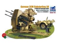 CB35057 Bronco Немецкая зенитная установка 2cm Flakvierling 38 с прицепом Sd.Ah.52 (1:35)