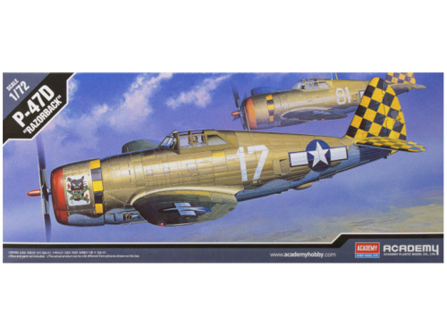 12492 Academy Самолет P-47D Thunderbolt Razor (1:72)