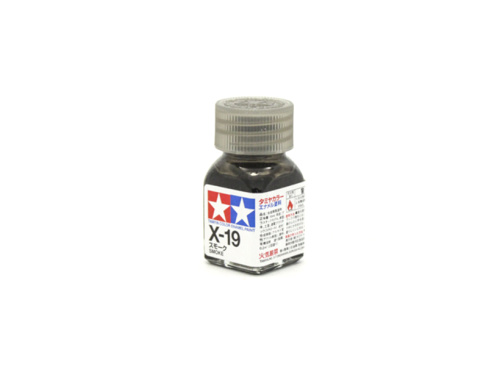 X-19 Smoke gloss, enamel paint 10 ml. (Дымчатый прозрачный глянцевый) Tamiya 80019