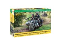3717 Звезда Немецкий мотоцикл Zündapp K800 с коляской и экипажем (1:35)