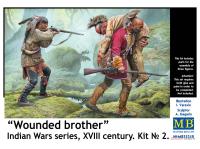 35210 Master box Раненый товарищ. Серия Индейских войн, XVIII век. Набор № 2 (1:35)