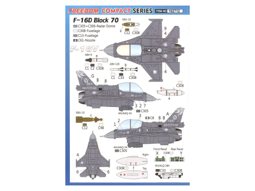 162712 Freedom Model Kits Набор самолётов ROCAF F-16C/F-16D