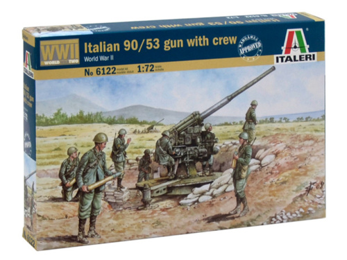 6122 Italeri Итальянское орудие 90/53 с расчётом (1:72)
