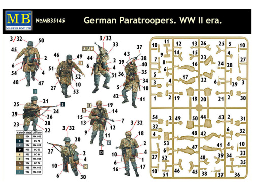 35145 Master Box Немецкие десантники, период Второй Мировой войны (1:35)