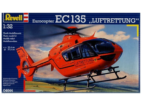 04644 Revell Вертолет Eurocopter EC135 Luftrettung (1:32)