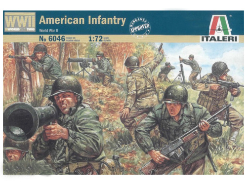 6046 Italeri Американские пехотинцы (Вторая Мировая), 50 фигур (1:72)