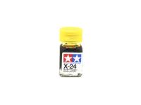 X-24 Clear Yellow gloss, enamel paint 10 ml.(Жёлтый прозрачный глянцевый) Tamiya 80024