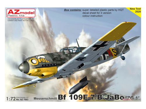 AZ7683 AZ Model Истребитель Bf 109E-7/B JaBo "ZG.1" (1:72)