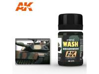 AK-075 AK-Interactive Эмалевая смывка для нанесения эффектов Wash for NATO Tanks, 35 мл.