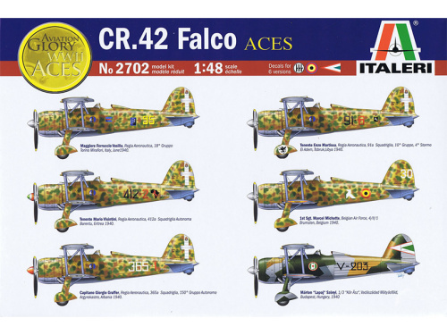 2702 Italeri Итальянский самолет Fiat CR.42 Falco "Aces" (1:48)