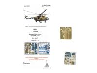 072001 Фототравление Микродизайн Ми-8 кабина (Hobby Boss, АРК) цветные приборные доски (1:72)