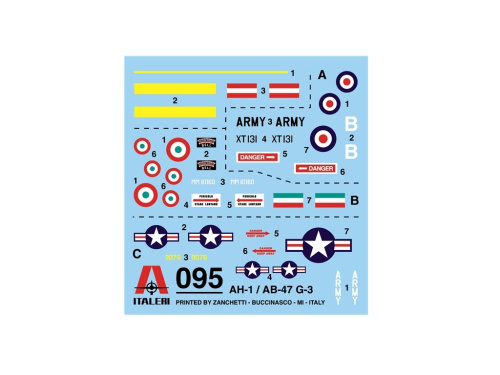 0095 Italeri Американский вертолет AH-1/AB-47 (1:72)