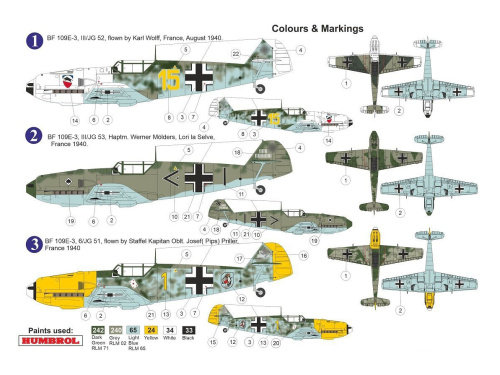 AZ7658 AZ Model Немецкий истребитель Bf-109 E-3 "Battle of Britain" (1:72)
