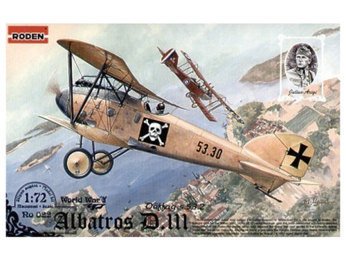 Rod022 Roden Немецкий истребитель-биплан Albatros D.III OEFFAG S.53.2 (1:72)