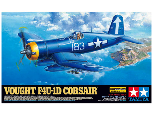 60327 Tamiya Американский палубный истребитель Vought F4U-1D Corsair с подставкой (1:32)