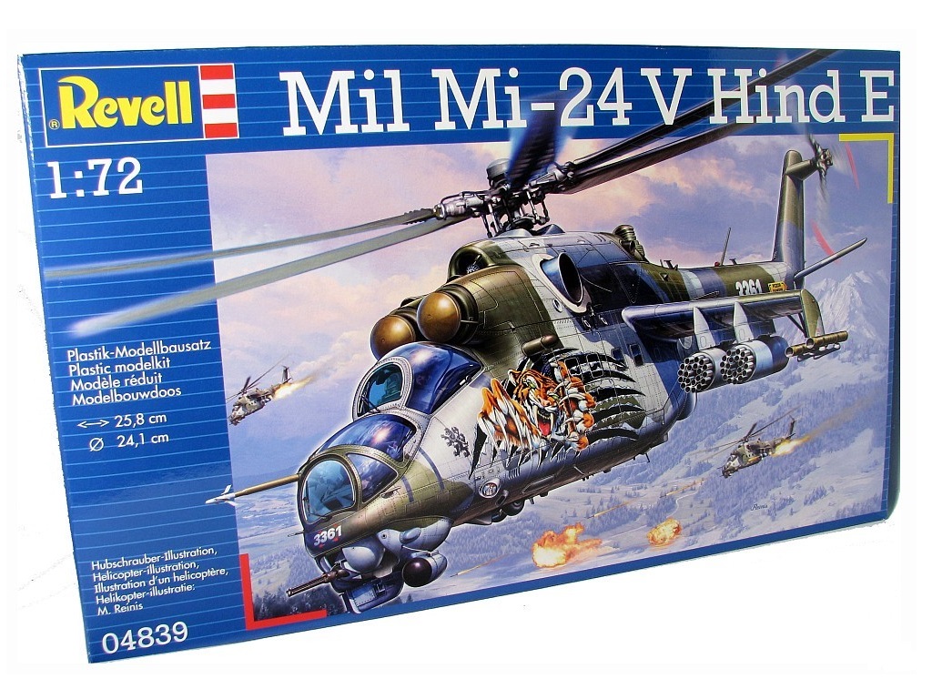 04839 Revell Советский транспортно-боевой вертолёт Mil Mi-24V Hind E (1:72)  купить сборную модель в интернет-магазине Моделист - Доставка по всей России