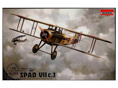Rod604 Roden Биплан-истребитель Spad VII c.1 French (1:32)