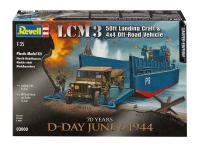 03000 Revell LCM3 50ft. Landing Craft & Jeep with Trailer (1:35)