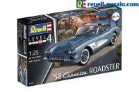 07037 Revell Кабриолет Corvette Roadster 1958 года (1:25)