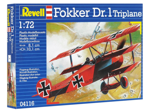 04116 Revell Немецкий самолет Fokker Dr.1 Triplane (1:72)