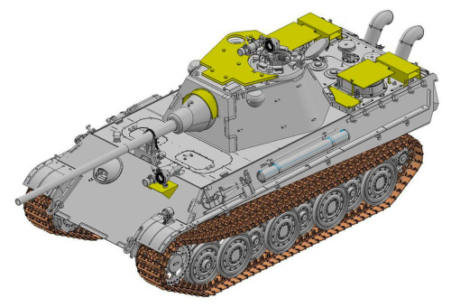 6917 Dragon Немецкий танк Sd.Kfz.171 Panther Ausf.F с дополнительной броней и прицелом (1:35)