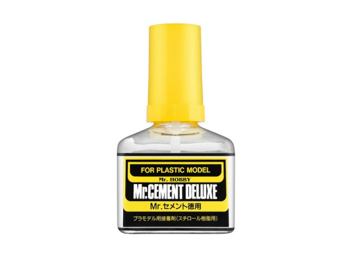 MC-127 Mr.Hobby Mr. Cement Deluxe Клей для пластиковых моделей, с кисточкой, 40 мл.