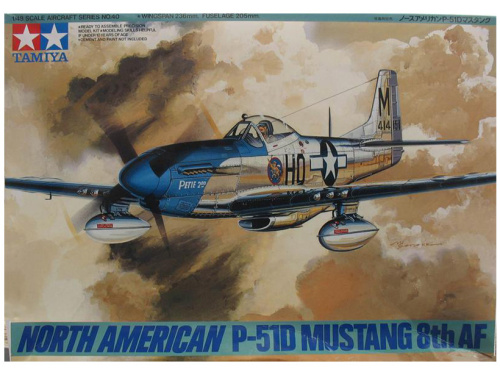 61040 Tamiya Американский истребитель N.A. P-51D Mustang 8th AF (1:48)