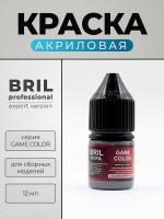 Краска акриловая BRIL Professional Game Color, Железно-серый, 12 мл.