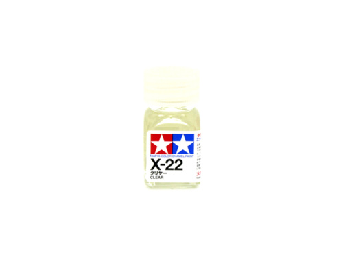 X-22 Clear gloss, enamel paint 10 ml. (Бесцветный прозрачный глянцевый) Tamiya 80022