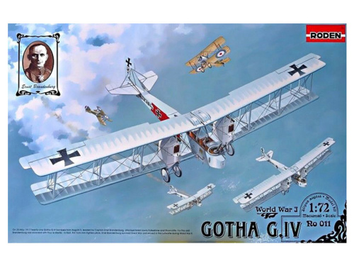 Rod011 Roden Немецкий бомбардировщик Gotha G.IV (1:72)