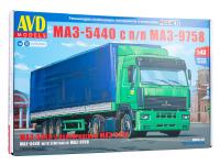 7069 AVD Models Тягач МАЗ-5440 с полуприцепом МАЗ-9758 (1:43)