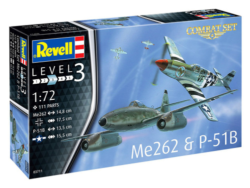 03711 Revell Набор Истребитель Me262 и истребитель дальнего радиуса действия P-51B (1:72)