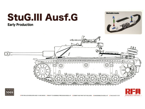 RM-5069 RFM Немецкая противотанковая САУ StuG. III Ausf. G Ранняя (рабочие траки) (1:35)