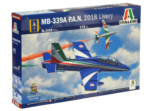 1418 Italeri Учебно-боевой самолёт MB.339A P.A.N. в ливрее 2018 г. (1:72)
