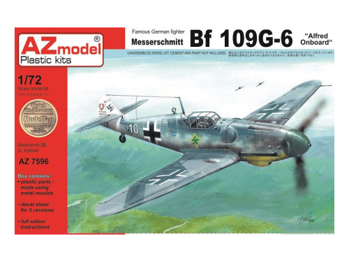 AZ7596 AZ Model Немецкий истребитель Messerschmitt Bf-109G-6 (1:72)
