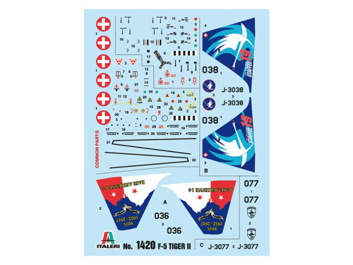 1420 Italeri Самолёт F-5E Swiss Air Force (1:72)