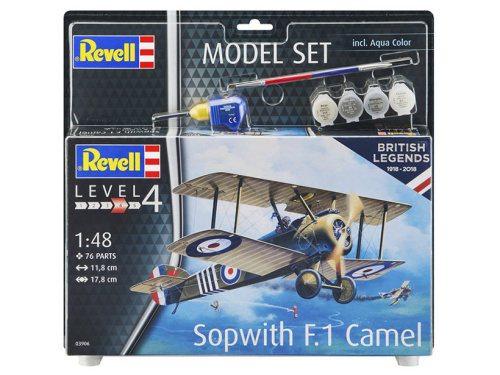 63906 Revell Подарочный набор. Британский одноместный истребитель Sopwith F.1 Camel (1:48)