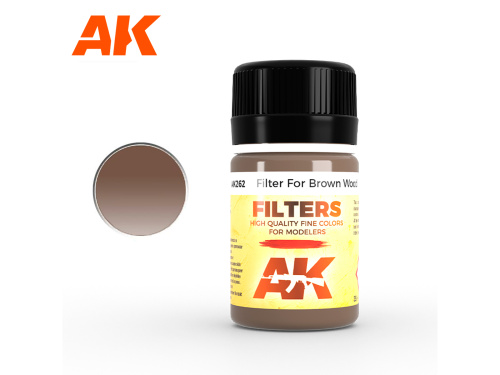 AK-262 AK-Interactive Фильтр Filter for Brown Wood (фильтр для коричневой древесины), 35 мл.