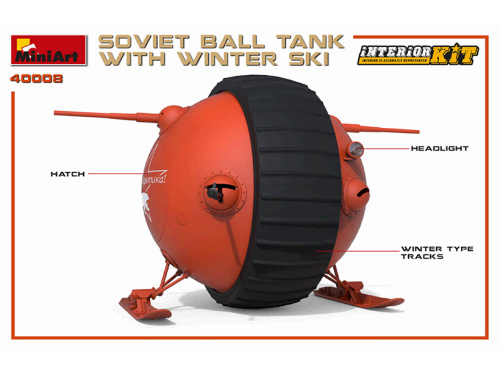40008 MiniArt Советский “Шаротанк” на лыжах с интерьером (1:35)
