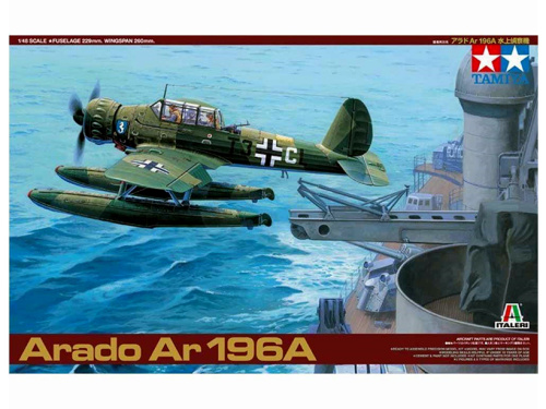 37006 Tamiya Немецкий гидросамолёт Arado Ar 196А с двумя фигурами (1:48)