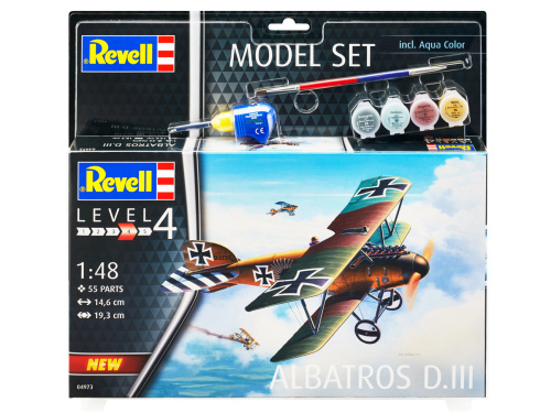 64973 Revell Подарочный набор. Немецкий истребитель-биплан Albatros DIII (1:48)