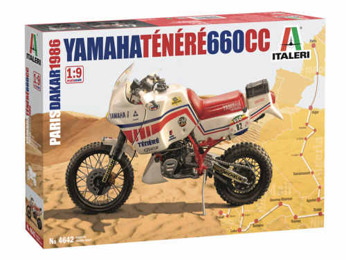 4642 italeri Мотоцикл Yamaha Tenere 660 cc Paris Dakar 1986 (1:9)