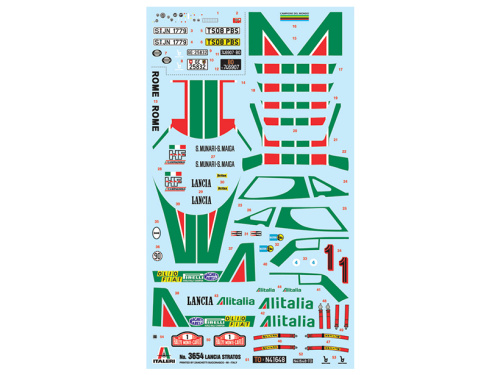 3654 Italeri Автомобиль Lancia Stratos HF (1:24)