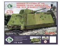 UM2-691 UMMT Броневагон для бронепоездов ВОв "Козьма Минин" и "Илья Муромец" (тип ПЛ-42) (1:72)