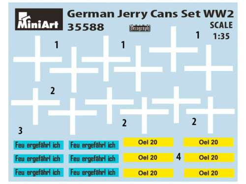 35588 MiniArt Набор Немецких канистр 2МВ (1:35)