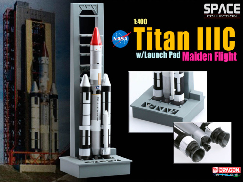 56341 Dragon Космический аппарат Titan IIIC с платформой "Maiden Flight" (1:400)