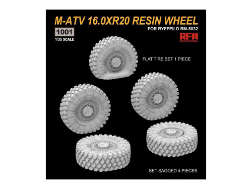 RM-1001 RFM Набор смоляных колёс для M-ATV 16.0XR20 (1:35)